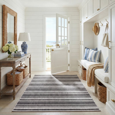Tapis d'intérieur / extérieur à rayures Sumas Performance