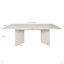 Table de salle à manger extensible pour 6-10, grande table de cuisine rectangulaire moderne en bois imitation marbre
