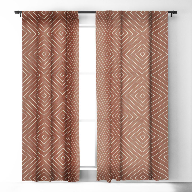 Blackout Curtain Pair, Cinnamon, 50" W x 63" L
