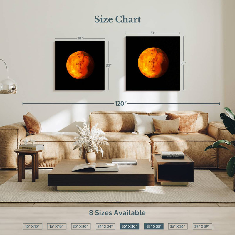 Oberle Mars Planet, 30'' H x 30'' W
