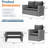 4-Piece Wicker Patio Conversation Set With Glass Table And Cushions-222089408
