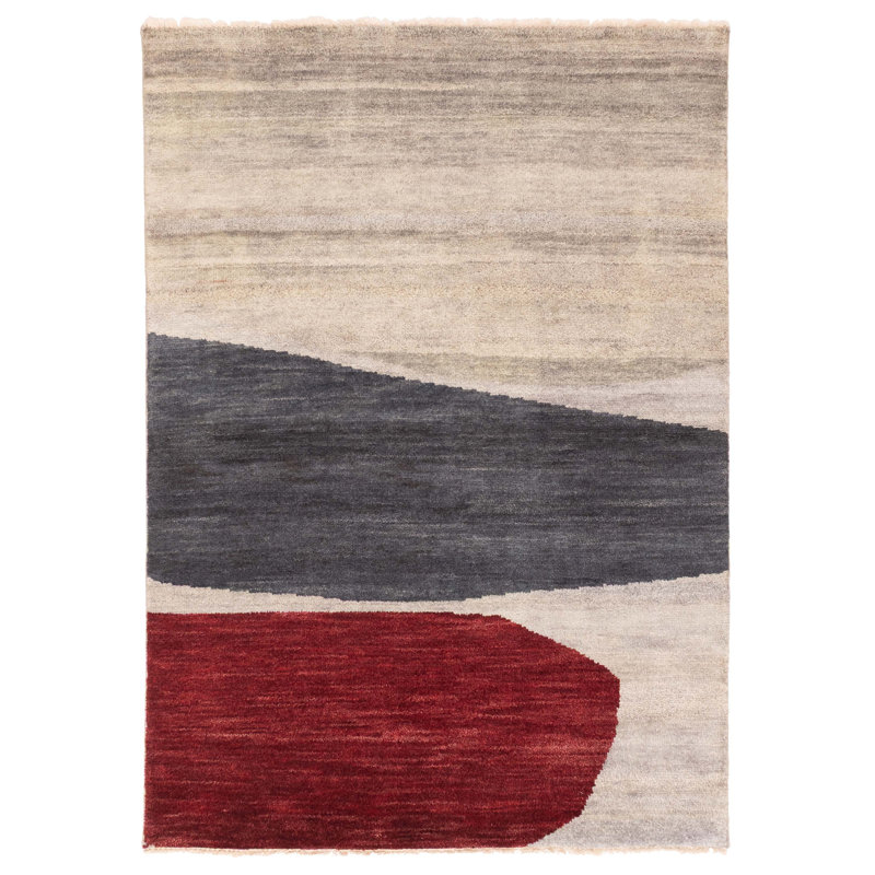 Tapis gris Peshawar Ziegler 5 pi 0 po x 7 pi 0 po