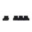 Anna Black 4-Seater Modular Sofa