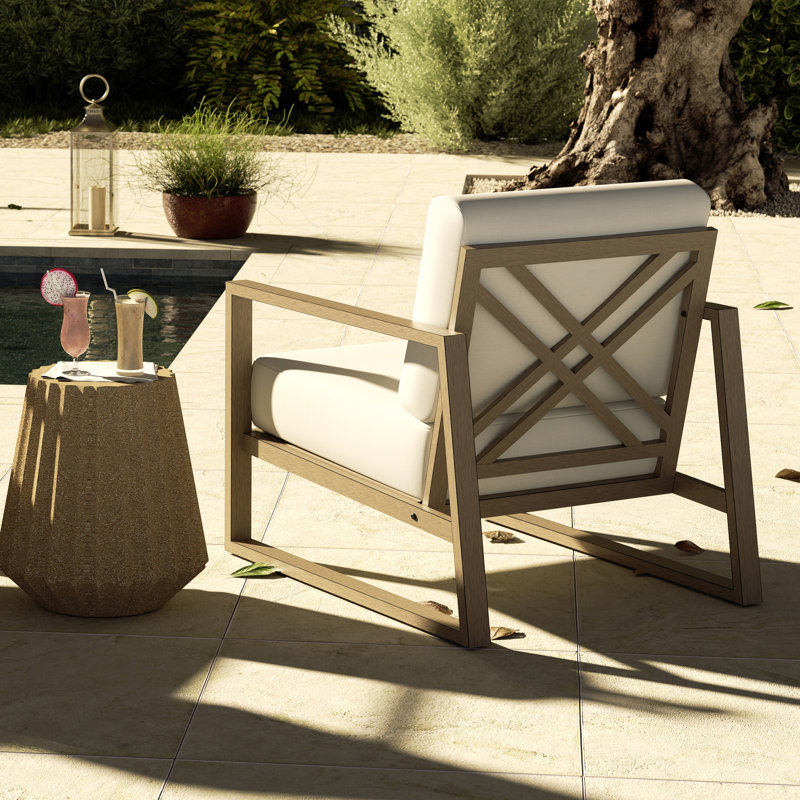  Hamarto Aluminum Patio Club Chair Lounge Chair With Olefin Cushions