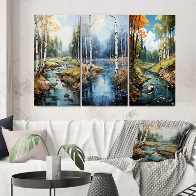 «Birch Woods Serenity Falls», 3 pièces