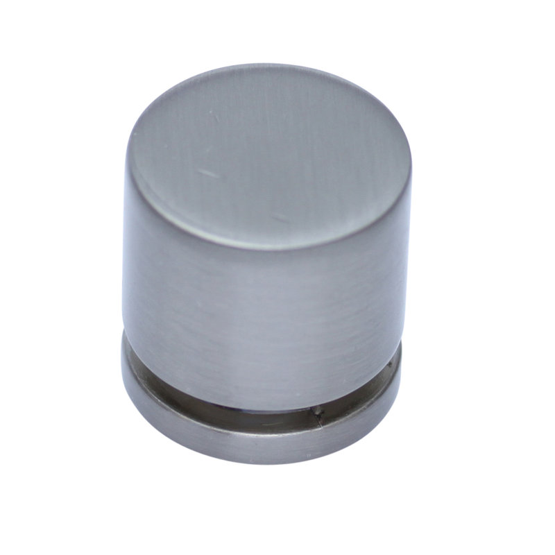 Lathe 1" Diameter Cylindrical Knob, Satin Nickel