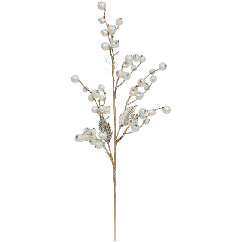 Pearl Glittered Spray - 24 Inches Set Of 6