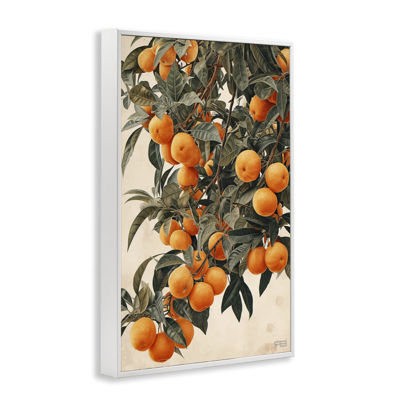 «Vibrant Orange Tree Blooms», art de la giclée encadrée par RB, H 18 po x l 12 po