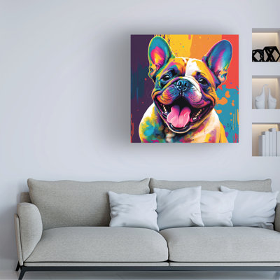 «Animals Vivid Bulldog Bliss», reproduction sur toile