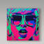 « pop star rose green », reproduction d’impression sur toile tendue-26857147