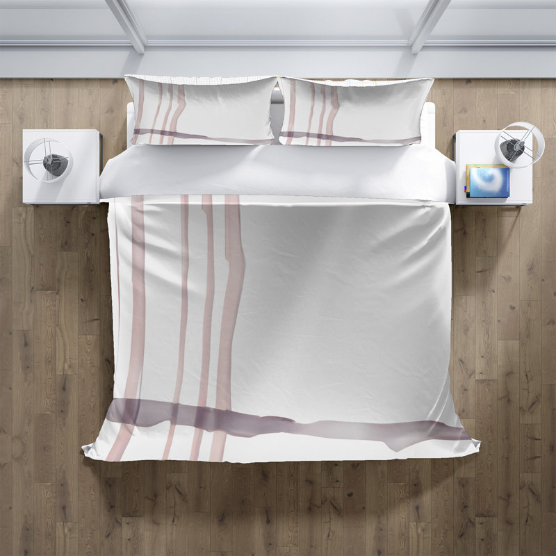 Polyester Abstract Duvet Cover, Twin Duvet Cover + 1 Queen Sham
