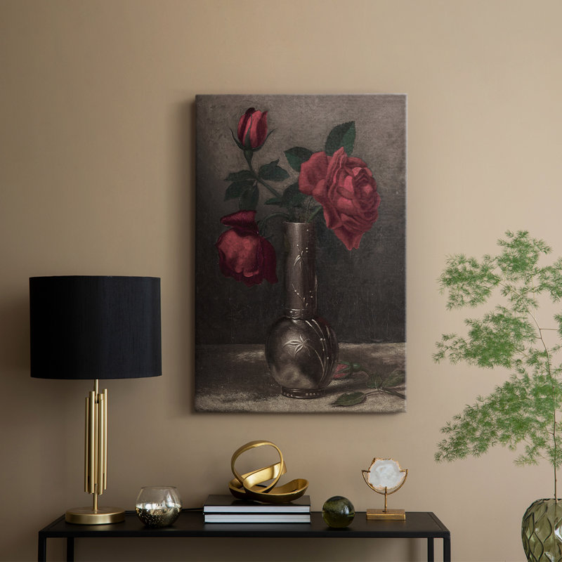 Motif floral rétro CCLX III - galerie Cavas, H 48 po x l 32 po