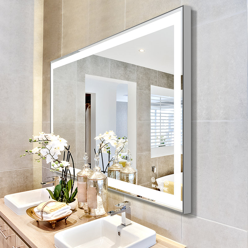 Miroir de salle de bain avec lumières, 48 po x 24 po