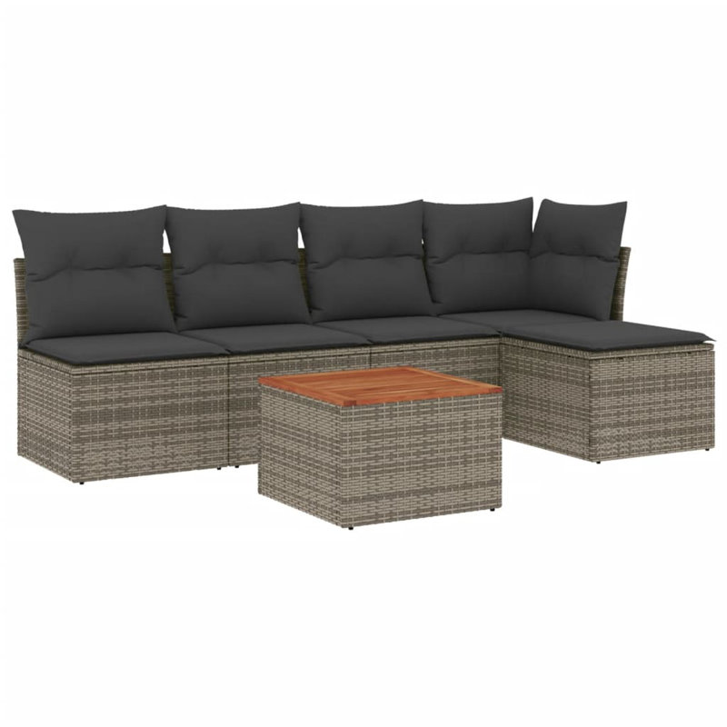 Vidaxl Garden Sofa Set Grey, Dark Grey