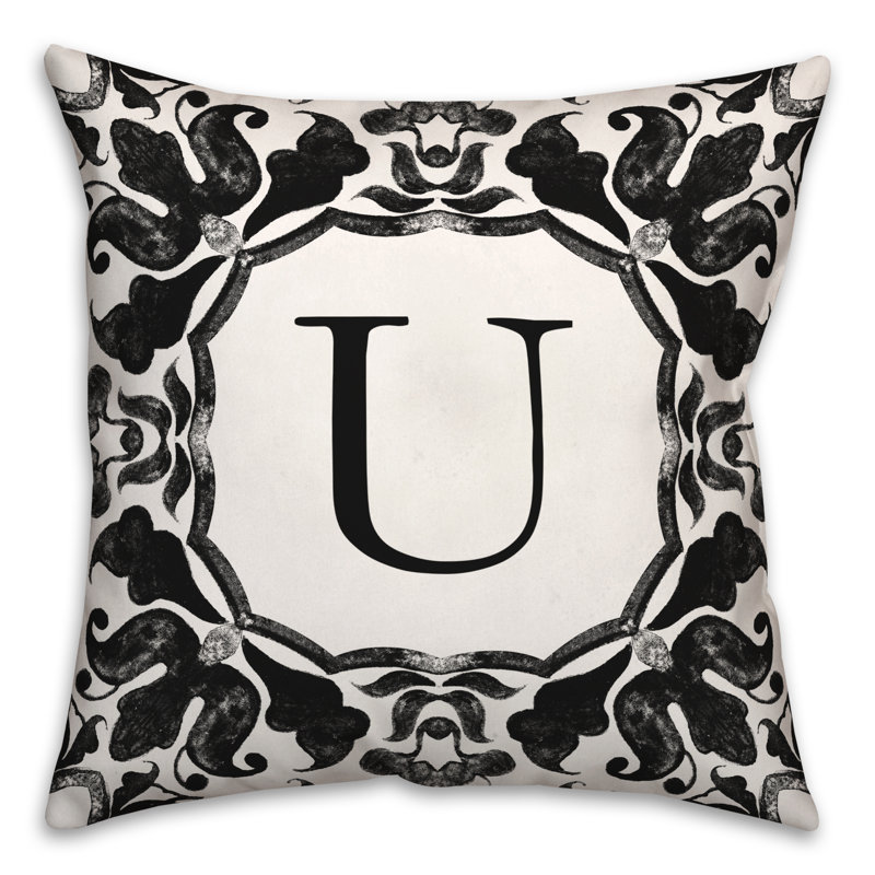  Housse et insert de coussin carré extérieur P Monogram, U