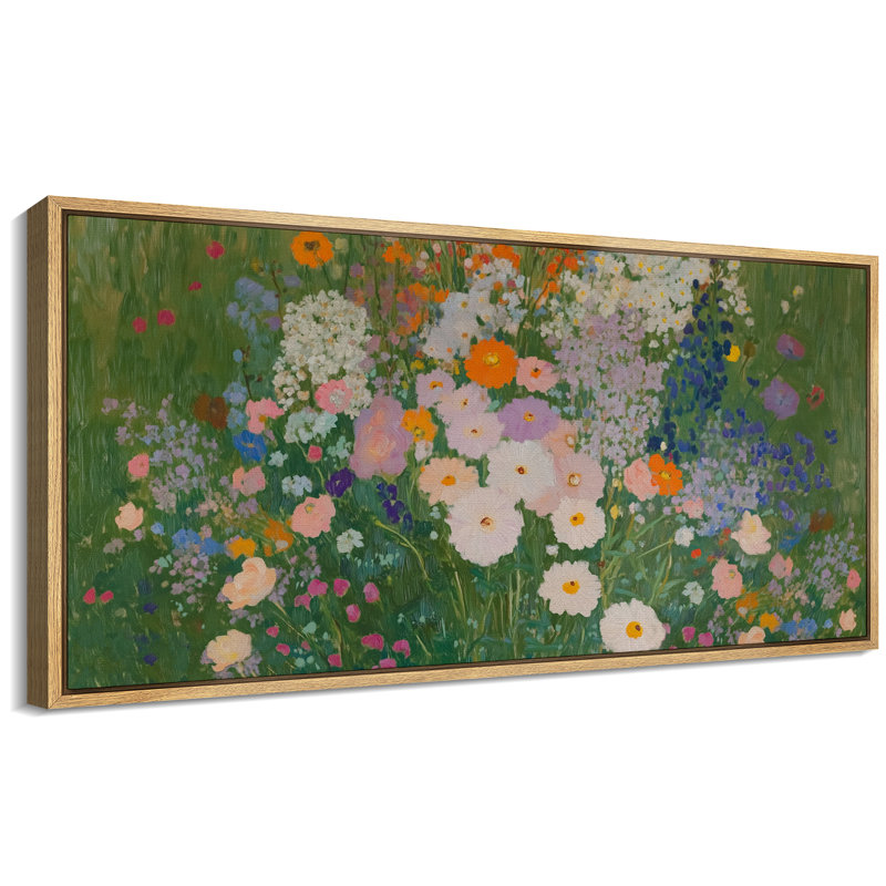 Œuvre de jardin printanier, art mural de salon vert, impression numérique sur toile giclée sur toile, H 30 po x l 60 po