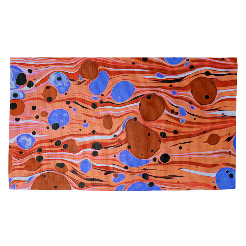 Tapis rouge à tourbillons paint Mcguigan, Rectangle 2 pi x 3 pi