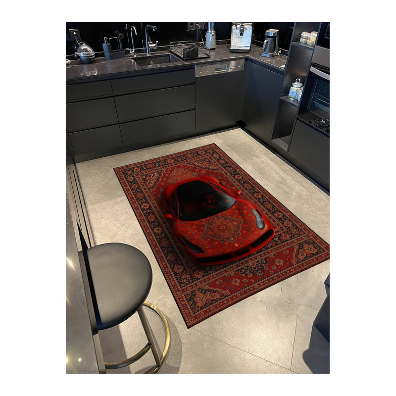 Tapis gris tissé Mosso, 4'11" x 7'7"