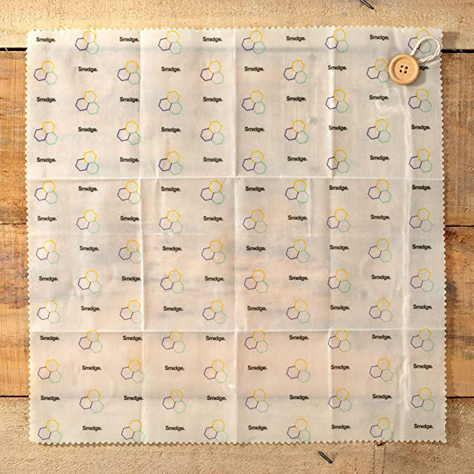 Smidge Beeswax Food Wrap Roll, Honeycomb Print, 20.5" H x 0.5" W