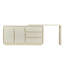 57" Modern Cream Extendable Countertop Dresser 3-Drawers & 2-Doors Makeup Vanity Set