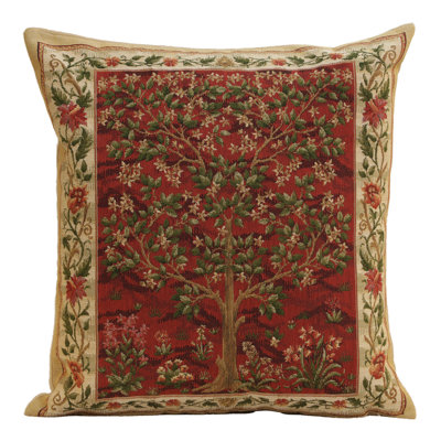 Tree of Life Red I Cushion Covers