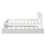 Lit plateforme simple avec lit gigogne, blanc