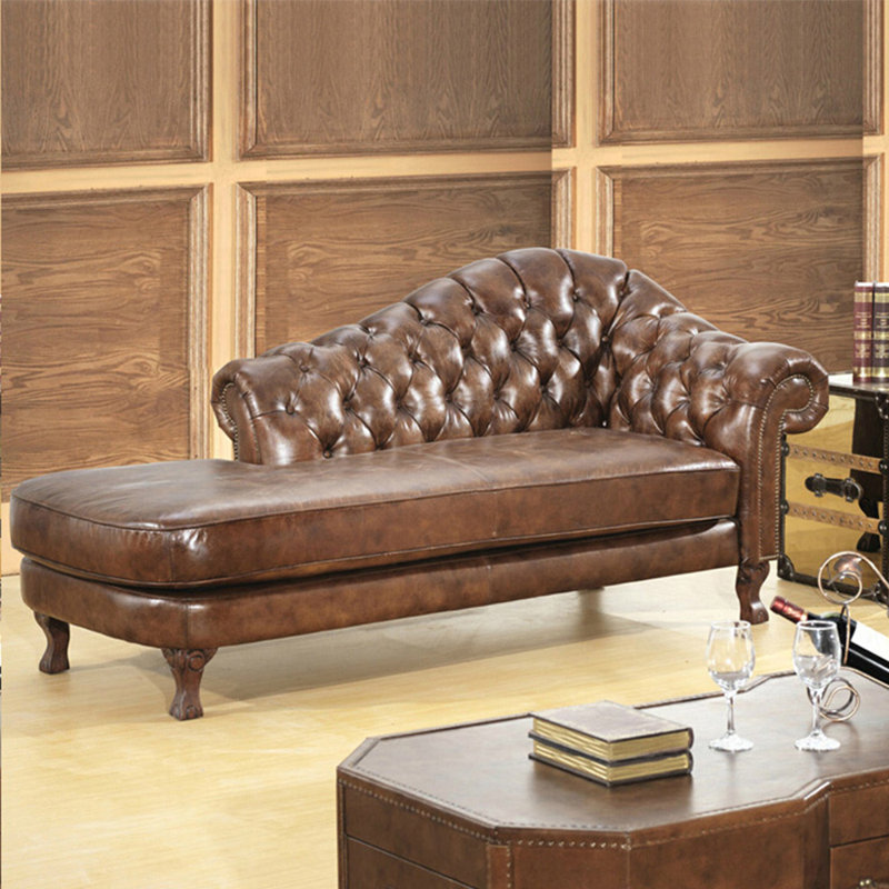 Chaise longue paresseuse rétro décontractée et élégante, Orienté à droite