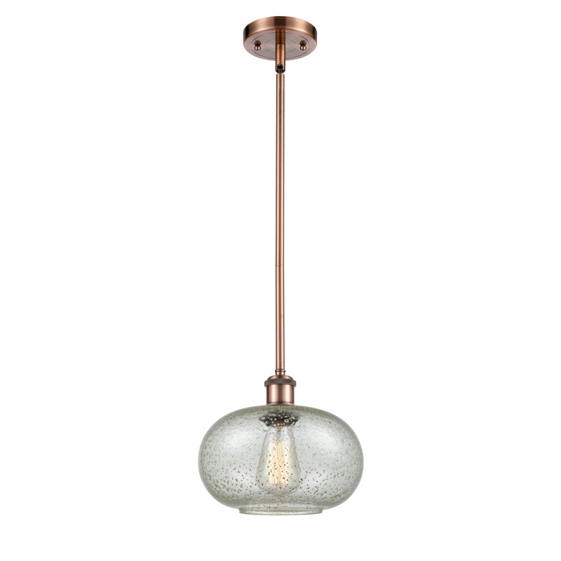 Luminaire sphère suspendu 1 lumières simple Bethlehem, Mica, Ampoule non incluse, Cuivre antique