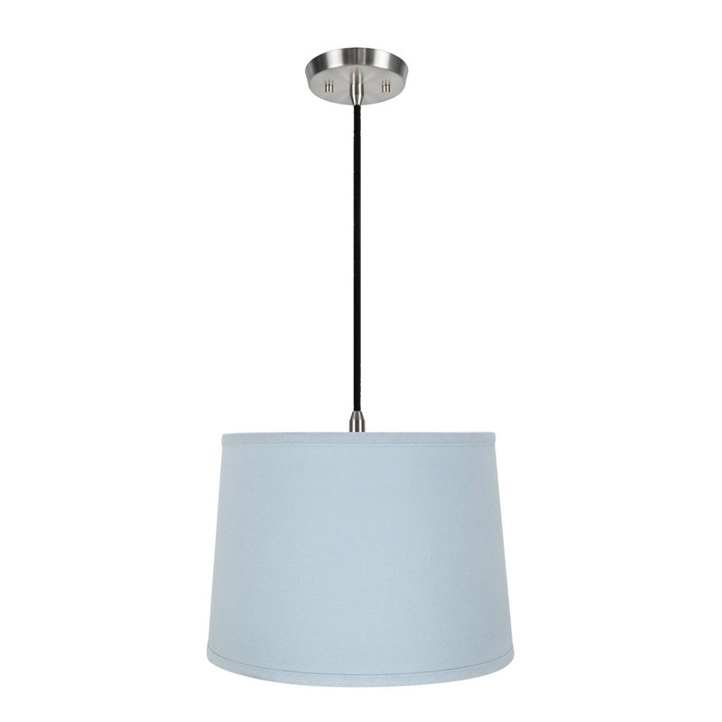 Luminaire tambour à tambour simple 1 lumières Wechsler, Bleu pâle