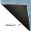 Tapis bleu Prisco lavable à la machine de qualité supérieure-337758578