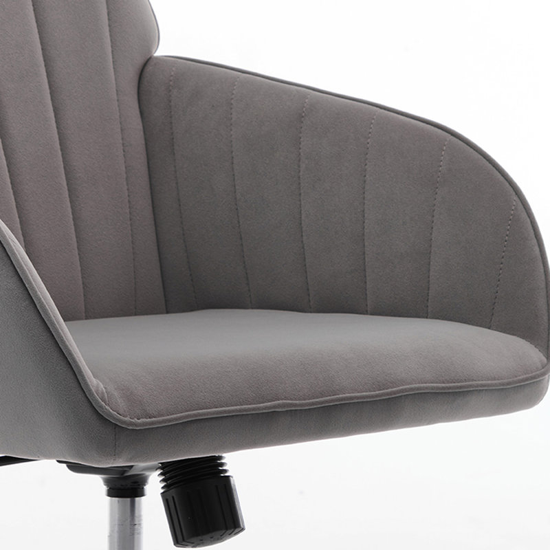 Siège en velours gris luxueux - Ergonomique et élégant. Chaise ergonomique réduisant la fatigue pendant les longues heures de travail.