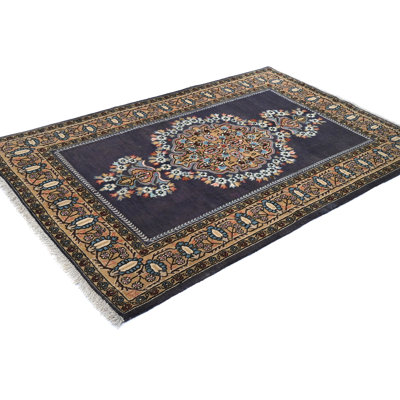 Vintage Classic Floral Small 3x5 Handmade Wool Oriental Rug