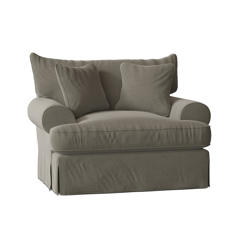 Chalkline Upholstered Armchair, Craftwood 16 Gray Performance Chenille, No