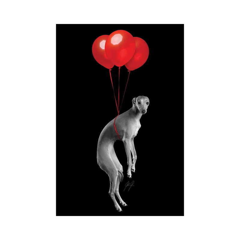 Party Dog I by Kathrin Federer - Wrapped Canvas Gallery-Wrapped Canvas Giclée, 66.04 cm H x 45.72 cm W