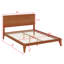 Lit plateforme en bois de bambou de style Mid-Century avec support en lattes de bois-795761469-795761470