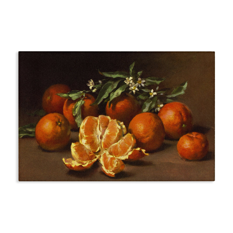  Peeled Oranges Still Life Canvas Wall Art by Tina Higgins Designs, Inc., H 20 po x l 30 po