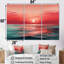 «Red and Blue Crimson Horizon Harmony - Abstract Impressionism», art mural sur toile-107738144-107738141