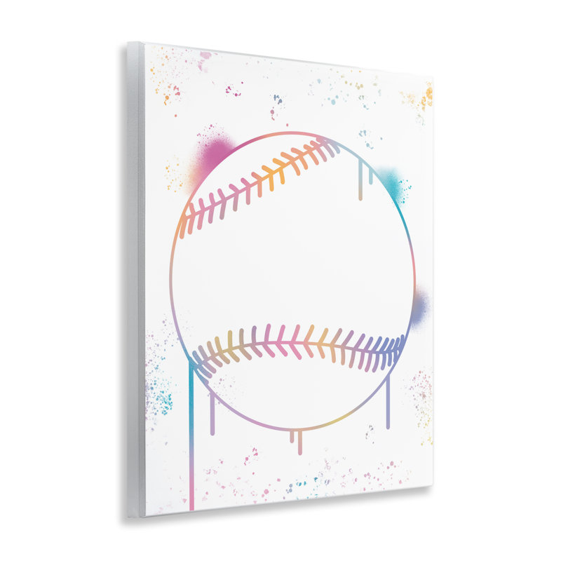 Graffiti Baseball Drip Wall Plaque, design by Marcus Prime