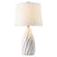 Lampe de table moderne en céramique blanche de 60 cm (23,6 po) avec variateur à 3 niveaux pour chambre, salon et entrée