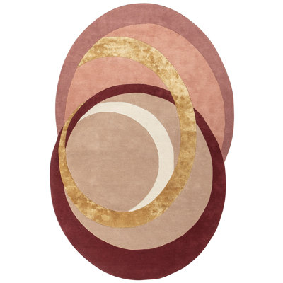 Alliances Abstract Area Rug in Red/Pink/Beige