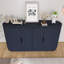 Buffet 63 po en MDF à 4 portes avec tablettes réglables pour bureau, vestibule et salon-583132081
