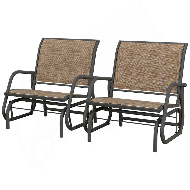Ensemble de 2 fauteuils oscillants oscillants Outsunny