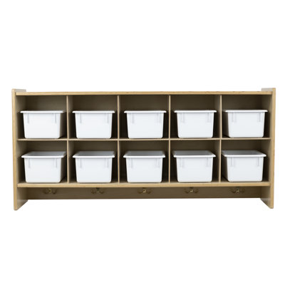 10 Compartment Solid Wood Cubby