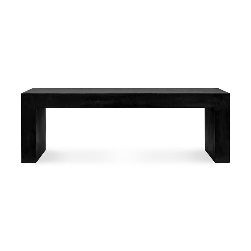 Lazarus Outdoor Dining Bench, Black