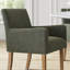 Fauteuil de salle à manger en lin résistant aux taches H 34 po Kirjak -1754048674