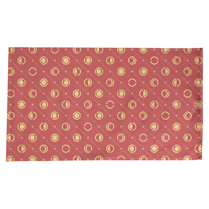 Classic Moon Phases Tablecloth, Red/Yellow