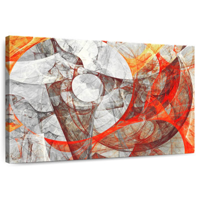 Avery Abstract Scarlet Stone Circles