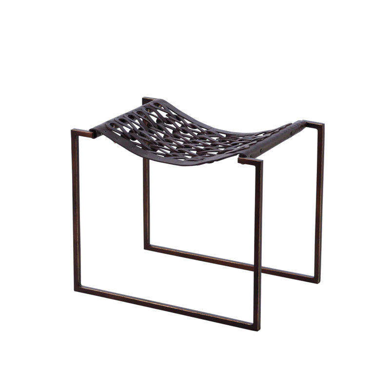 Knit & Pearl Stool, Brown