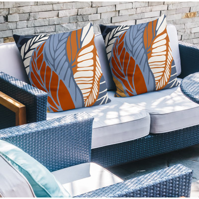 Floral Outdoor Reversible Throw Pillow