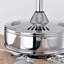 Ventilateur de plafond en cristal classique 52 po 52 pales réversibles pour salon, salle à manger, chambre à coucher, salle familiale, chrome